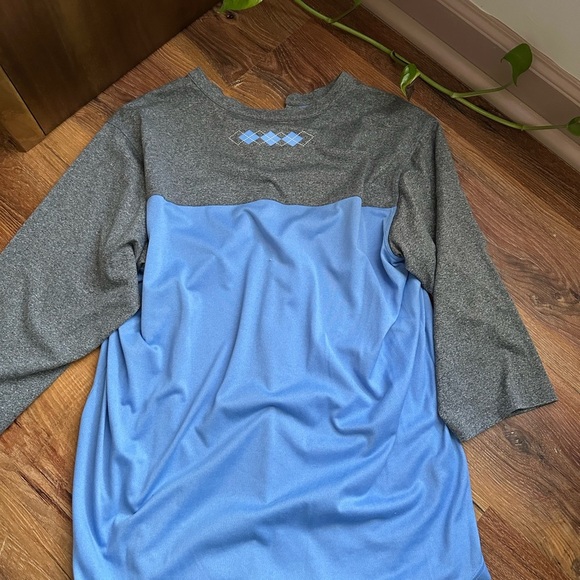 Nike Womens Blue and Gray Button Down Shirt - Picture 3 of 6